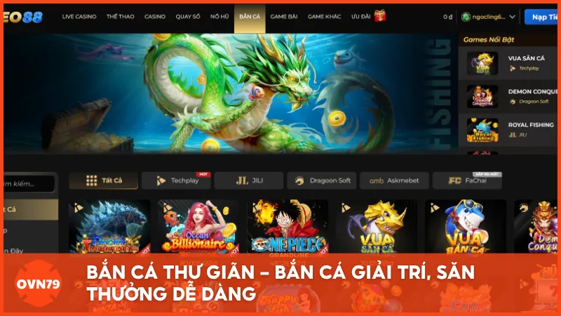 Bắn cá thư giãn - Bắn cá giải trí, săn thưởng dễ dàng