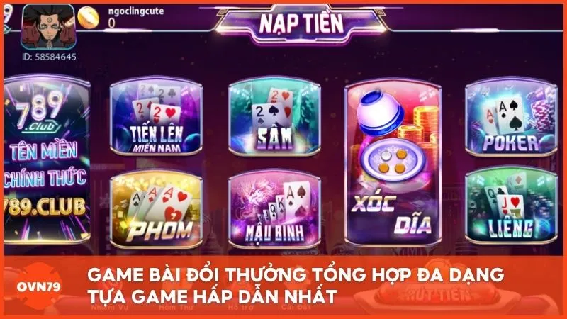 Game bài đổi thưởng tổng hợp đa dạng tựa game hấp dẫn nhất