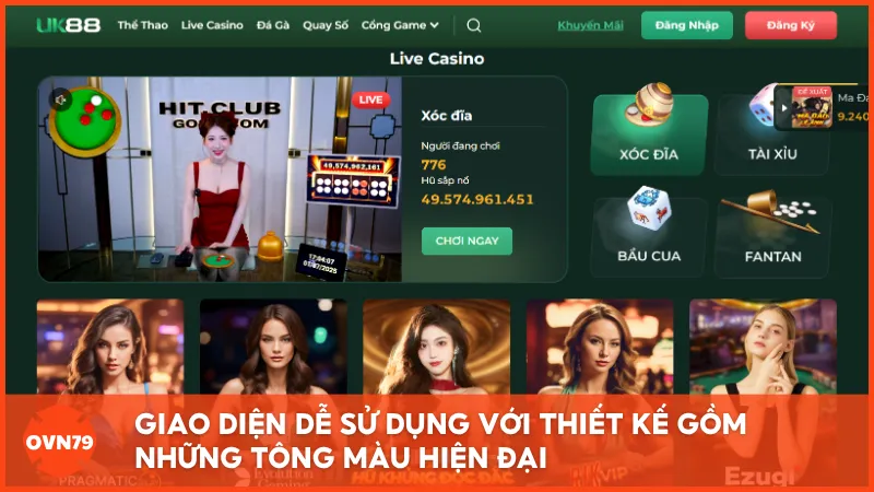 Giao diện dễ sử dụng với thiết kế gồm những tông màu hiện đại