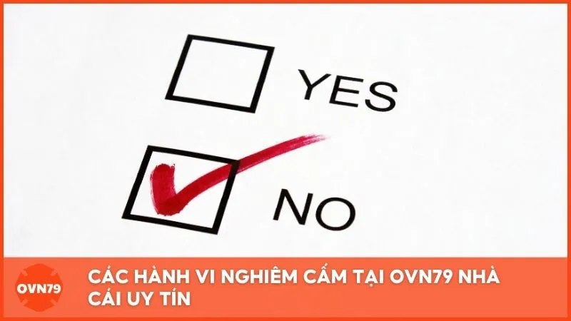 Các hành vi nghiêm cấm tại OVN79 Nhà Cái Uy Tín