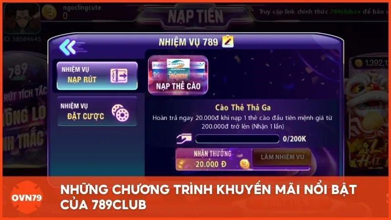 Những chương trình khuyến mãi giá trị nhất của 789CLUB