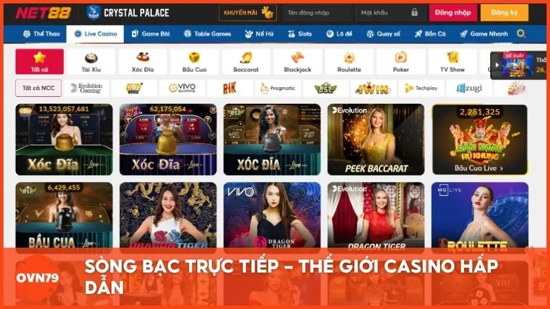 Sòng bạc trực tiếp - Thế giới casino hấp dẫn