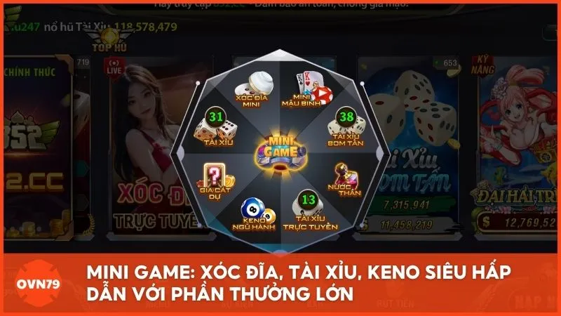 Mini Game: Xóc Đĩa, Tài Xỉu, Keno siêu hấp dẫn với phần thưởng lớn