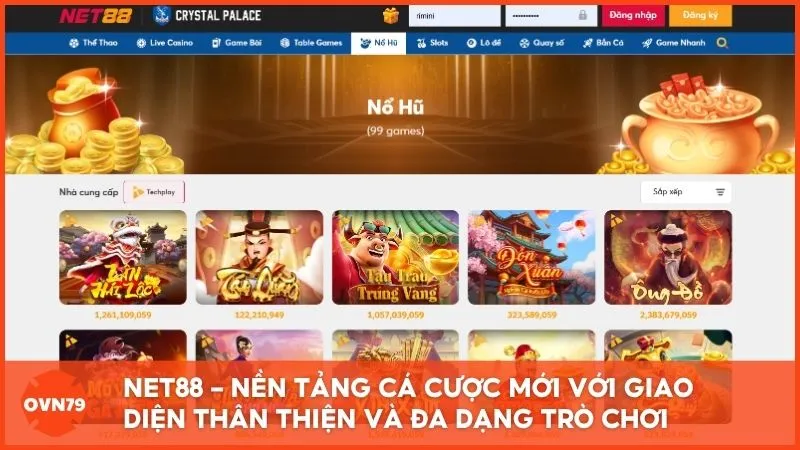 NET88 – Nền tảng cá cược mới với giao diện thân thiện và đa dạng trò chơi
