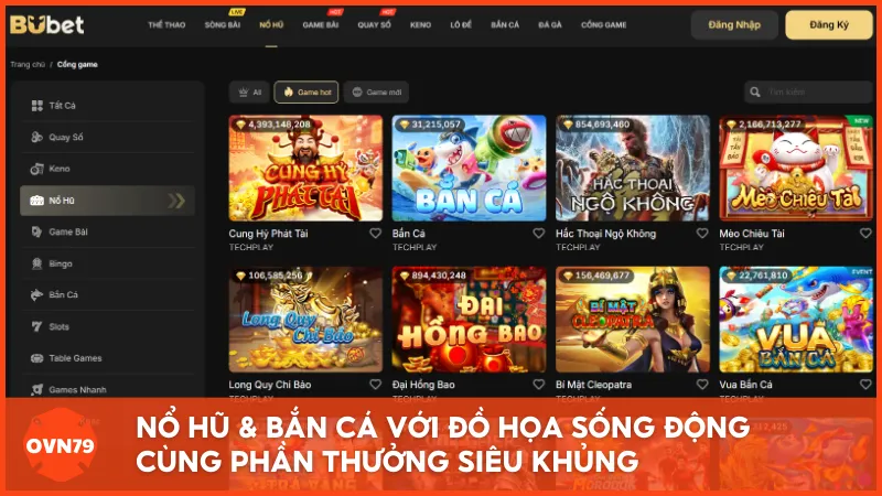 Nổ hũ & Bắn cá với đồ họa sống động cùng phần thưởng siêu khủng