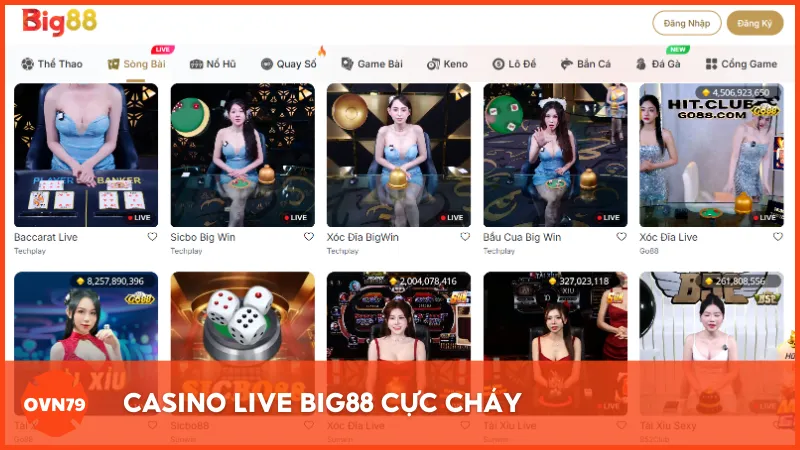 Casino live cực cháy với không gian sòng bạc đẳng cấp thực thụ
