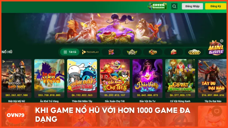 Khi game nổ hũ với hơn 1000 game đa dạng phong cách, chủ đề