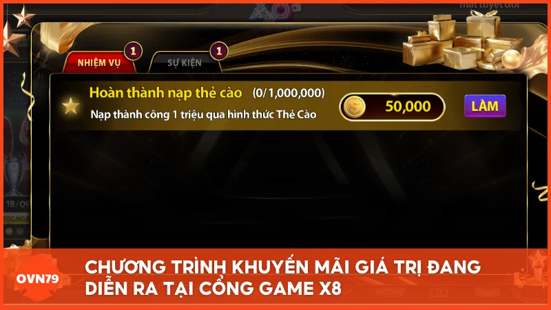 Chương trình khuyến mãi giá trị đang diễn ra tại cổng game