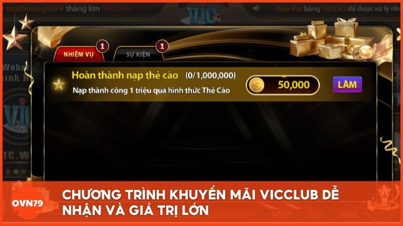 Hệ thống chương trình khuyến mãi Vic dễ nhận và giá trị lớn
